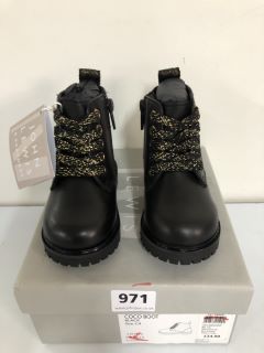 JOHN LEWIS CHILDREN'S COCO BLACK BOOTS - SIZE C4 (605000)