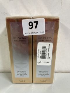 2 X ESTÉE LAUDER RE-NUTRIV ULTRA RADIANCE LIQUID MAKE UP (SEALED) (605314)