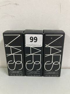 3 X NARS SHEER GLOW FOUNDATION 30ML (605314)