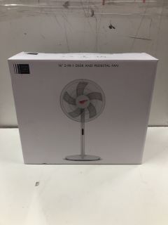 16" 2-IN-1 DESK AND PEDESTAL FAN