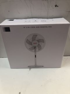 16" 2-IN-1 DESK AND PEDESTAL FAN