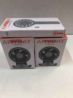 3 X FANS INC 6" USB DEKS FAN