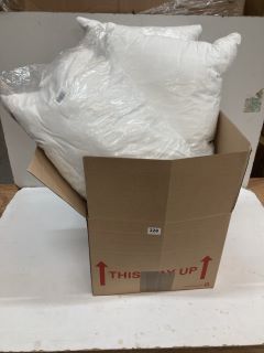 BOX OF OF WHITE PILLOWS