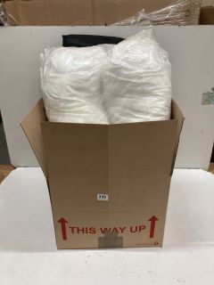 BOX OF OF WHITE PILLOWS