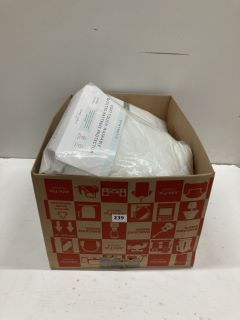 BOX OF BEDROOM ITEMS INC COTTON QUILTED MATTRESS PROTECTOR