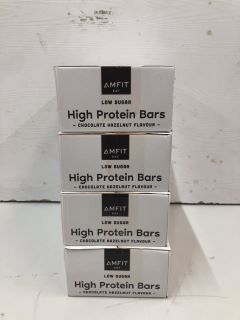 4 X AMFIT EAT LOW SUGAR HIGH PROTEIN BARS (BB:11/10/2024)