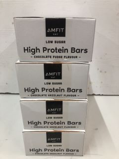 4 X AMFIT EAT LOW SUGAR HIGH PROTEIN BARS (BB:11/10/2024)