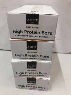 4 X AMFIT EAT LOW SUGAR HIGH PROTEIN BARS (BB:11/10/2024)