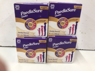 4 X PAEDIASURE SHAKE (BB:11/2024)