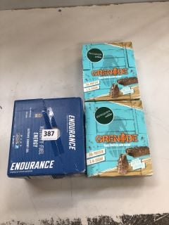 3 X PROTEIN BARS INC GRENADE HIGH PROTEIN LOW SUGARS (BB:08/24