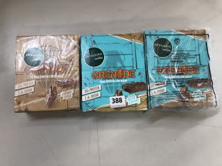 3 X GRENADE HIGH PROTEIN LOW SUGAR BARS (BB:08/24)