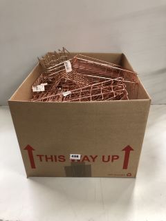 BOX OF ITEMS INC STATIONERY RACKS