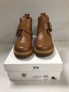 SEEBYCHLOE WILLOW MONK BOOTS IN PASTEL BROWN SIZE 40