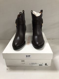 SEEBYCHLOE HANA TEXAN BOOTS IN DARK BROWN SIZE 38