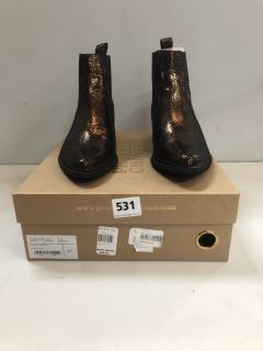 PENELOPE CHILVERS FRONTIER LEATHER BOOTS IN BRONZE SIZE 37