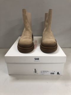 SEEBYCHLOE ALLI CHELSEA BOOTS IN LIGHT BEIGE SIZE 38