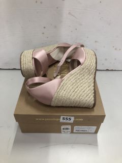 PENELOPE CHILVERS COROFU ATELIER SATIN ESPADRILLE BOOTS IN ROSE PINK SIZE 37