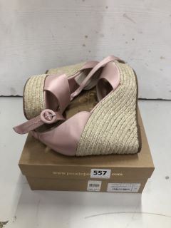 PENELOPE CHILVERS COROFU ATELIER SATIN ESPADRILLE BOOTS IN ROSE PINK SIZE 39