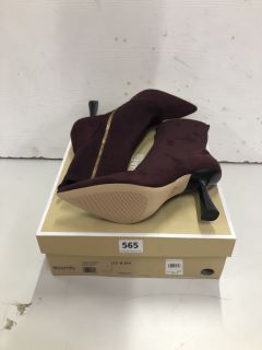 MICHAEL KORS CLARA MID BOOTS IN MERLOT SIZE 8.5M