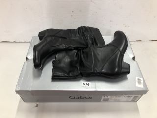 GABOR COMFORT RACHAEL LEATHER BOOTS IN BLACK SIZE 4