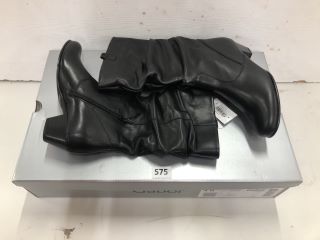 GABOR COMFORT RACHAEL LEATHER BOOTS IN BLACK SIZE 4