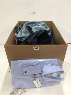 BOX OF ITEMS INCL. JOHN LEWIS PYJAMAS SIZE M