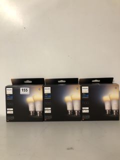 3 X PACKS OF 2 PHILIPS HUE 1100 WHITE AMBIANCE BULBS