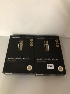 2 X SANDSTROM GOLD SERIES AERIAL LEAD WITH ADAPTORS