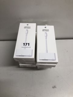 QTY OF APPLE LIGHTNING TO VGA ADAPTORS