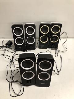 3 X LOGITECH SETS OF SUB SPEAKERS