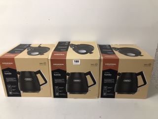 3 X GRUNDIG 1.7L KETTLES - MODEL WK7650XS