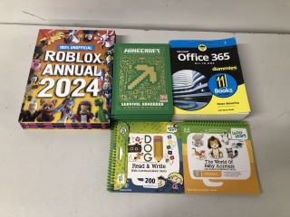 QTY OF ASSORTED BOOKS TO INCLUDE 100% UNOFFICIAL ROBLOX ANNUAL 2024