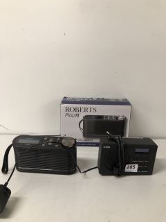 3 X ASSORTED ROBERTS RADIOS TO INCLUDE PLAY 10 DIGITAL PORTABLE RADIO