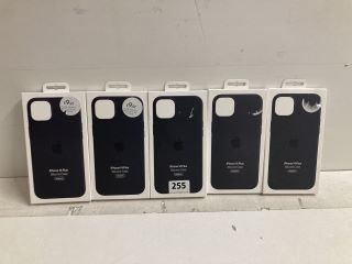 5 X APPLE IPHONE 14 PLUS MAGSAFE SILICONE CASES IN BLACK