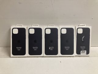 5 X APPLE IPHONE 14 PLUS MAGSAFE SILICONE CASES IN BLACK