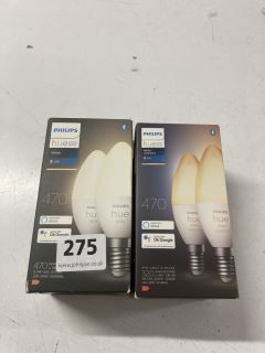 2 X PACKS OF 2 PHILIPS HUE 470 WHITE AMBIANCE BULBS