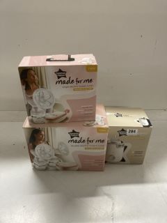 3 X ASSORTED TOMMEE TIPPEE PRODUCTS TO INCLUDE DOUBLE ELECTRIC BREAST PUMP