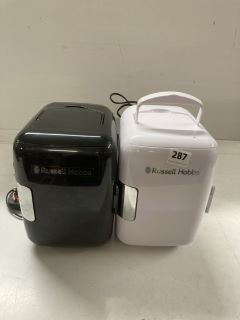 2 X RUSSELL HOBBS MINI FRIDGES