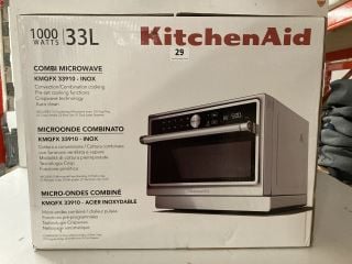 KITCHENAID 1000W 33L COMBI MICROWAVE - MODEL KMQFX 33910 -INOX