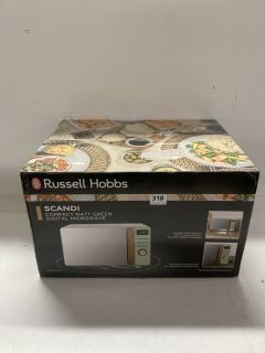 RUSSELL HOBBS SCANDI COMPACT MATT GREEN DIGITAL MICROWAVE