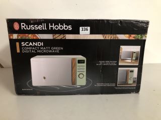 RUSSELL HOBBS SCANDI COMPACT MATT GREEN DIGITAL MICROWAVE