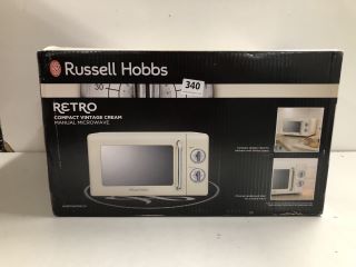 RUSSELL HOBBS RETRO COMPACT VINTAGE CREAM MANUAL MICROWAVE