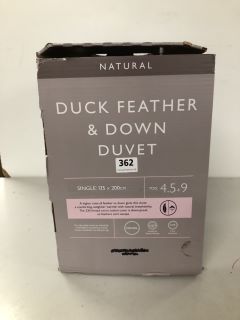 JOHN LEWIS & PARTNERS NATURAL DUCK FEATHER & DOWN SINGLE DUVET