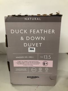 JOHN LEWIS & PARTNERS NATURAL DUCK FEATHER & DOWN KINGSIZE DUVET