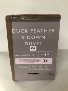 JOHN LEWIS & PARTNERS NATURAL DUCK FEATHER & DOWN SUPER KINGSIZE DUVET