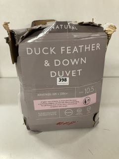 JOHN LEWIS & PARTNERS NATURAL DUCK FEATHER & DOWN DUVET 225 X 220CM