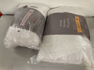 2 X PILLOWS INC JOHN LEWIS & PARTNERS DUCK FEATHER & DOWN PILLOW