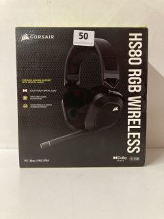 CORSAIR HS80 RGB WIRELESS PREMIUM GAMING HEADSET WITH SPATIAL AUDIO - RRP £139