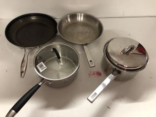 4 X ASSORTED COOKING PANS TO INCLUDE CIRCULON