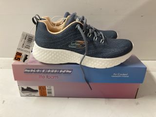 PAIR OF SKECHERS LITE FOAM AIR COOLED LADIES TRAINERS - SIZE UK 5.5